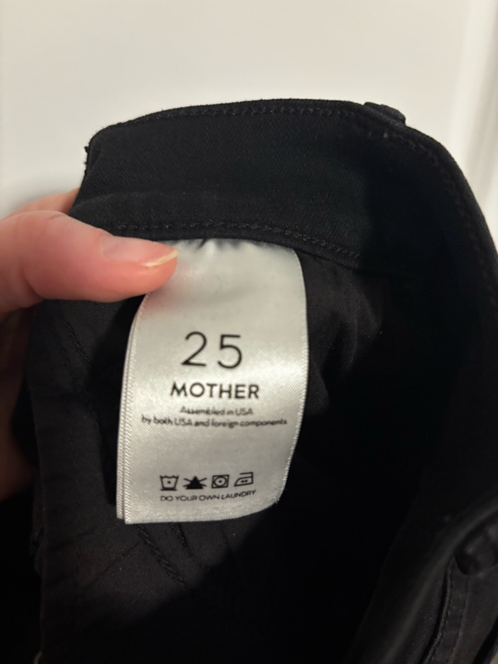 MOTHER Black High-Waist Frayed Hem Jeans - Picture 4 of 7
